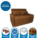 Ver imagem 2 de Sofá Cama para Sala de Estar Amora New Veludo Matrix - Cobre Cobre
