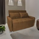 Ver imagem 1 de Sofá Cama para Sala de Estar Amora New Veludo Matrix - Cobre Cobre