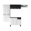 Ver imagem 2 de Cozinha Compacta em Aço 4 Peças 10 Portas 1 Gaveta 1 Nicho Rose Itatiaia