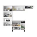 Ver imagem 4 de Cozinha Compacta em Aço 4 Peças 10 Portas 1 Gaveta 1 Nicho Rose Itatiaia