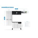 Ver imagem 3 de Cozinha Compacta em Aço 4 Peças 10 Portas 1 Gaveta 1 Nicho Rose Itatiaia