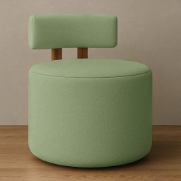 Poltrona Recepção Organica Almyra - Tecido Boucle - Verde Claro - 2