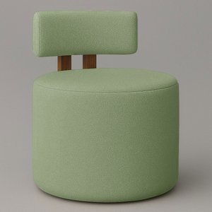 Poltrona Recepção Organica Almyra - Tecido Boucle - Verde Claro