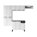 Ver imagem 4 de Cozinha Compacta Modulada em Aço 4 Peças 10 Portas 1 Gaveta 1 Nicho Rose Itatiaia Branco/Preto