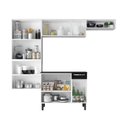 Ver imagem 3 de Cozinha Compacta em Aço 4 Peças 10 Portas 1 Gaveta 1 Nicho Rose Itatiaia