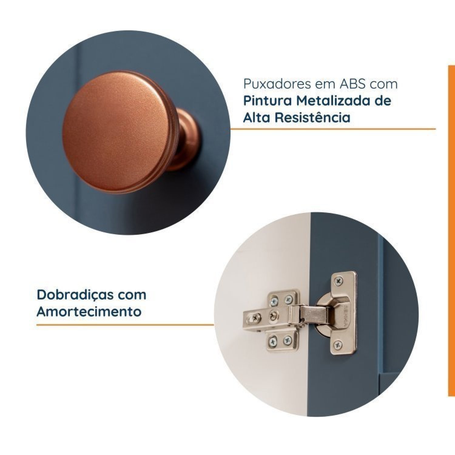 Cozinha Modulada Compacta 4 Peças com Armário Aéreo 2 Portas Vidro Arizona CabeCasa MadeiraMadeira - 19