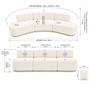 Ver imagem 7 de Sofa Curvo Virginia 3 Modulos Boucle Moscow Design Orgânico