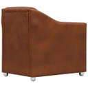 Ver imagem 7 de Poltrona Decorativa para Sala Recepção Manicure Barbearia Mila Tecido Corino Pés de Plástico Cromado