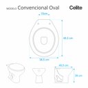 Ver imagem 2 de Assento Sanitario Poliester Convencional Oval Preto Decorado Borboleta