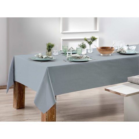 Toalha Mesa Oxford 140x140 Quadrada Admirare - Cinza