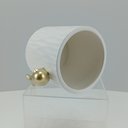 Ver imagem 5 de Vaso Decorativo de Cerâmica Branco 13x16x16cm Enfeite Sala Mesa Estante Aparador