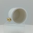 Ver imagem 3 de Vaso Decorativo de Cerâmica Branco 13x16x16cm Enfeite Sala Mesa Estante Aparador
