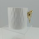 Ver imagem 4 de Vaso Decorativo de Cerâmica Branco 13x16x16cm Enfeite Sala Mesa Estante Aparador