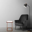 Ver imagem 2 de Mesa De Canto Modelo Industrial Lateral em Z Sieger Decoração Para Sala Cobre e Villandry