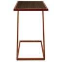 Ver imagem 3 de Mesa De Canto Modelo Industrial Lateral em Z Sieger Decoração Para Sala Cobre e Villandry