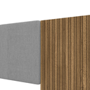 Ver imagem 5 de Cabeceira de Casal Dubai Zen Painel com Pintura Ripada Linho:linho Cinza