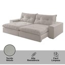 Ver imagem 6 de Sofá Hall Veludo Dois Módulos de 120m B25cm Meu Sofá Online B026 Veludo Prata