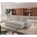 Ver imagem 1 de Sofá Hall Veludo Dois Módulos de 120m B25cm Meu Sofá Online B026 Veludo Prata