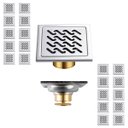 Ver imagem 1 de Ralo Inox Kit 20 Uni 10x10 Banheiro Higienico Casa Anti Inseto Anti Odor Varanda Cozinha Lavabo Quin