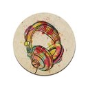 Ver imagem 1 de Quadro Placa Redonda Fone de Ouvido