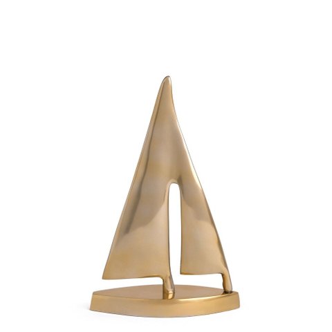 Decoração Escultura Barco em Metal Mart 22002