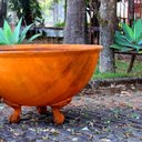 Ver imagem 2 de Lenheiro Lareira Braseiro Envelhecida Externa em Ferro G84cm