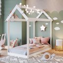Ver imagem 2 de Cama Infantil Montessoriana Casinha Branca Meu Fofinho Mdp Art In Móveis