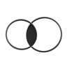 Plafon Arco Ring Anel Duplo Preto Led 3000k SL ILuminação - 2