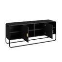 Ver imagem 4 de Rack Luna Orgânico para Tv até 55'' 150x60cm 2 Portas Nero/preto 28070
