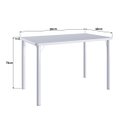 Ver imagem 3 de Mesa de Jantar Retangular 4 Lugares Multimóveis CR50271 Branco