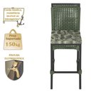 Ver imagem 4 de Mesa Bistrô 2 Banquetas Roma Preta Náutica Estofado 5 Trama Verde