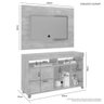 Rack Com Painel Gurupi Para Tv 42" Cacau/Grigio - 2