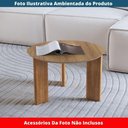 Ver imagem 4 de Mesa de Centro Redonda Orgânica Chanfrada Artesano 60 Cm (larg) Mdp Hanover (mel) Pés Madeira Maci