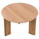 Ver imagem 2 de Mesa de Centro Redonda Orgânica Chanfrada Artesano 60 Cm (larg) Mdp Hanover (mel) Pés Madeira Maci