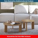 Ver imagem 3 de Mesa de Centro Redonda Orgânica Chanfrada Artesano 60 Cm (larg) Mdp Hanover (mel) Pés Madeira Maci
