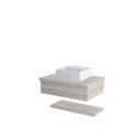 Ver imagem 1 de Conjunto Bancada C-cuba Q32 e Prateleira Metrópole 605 Preto Ônix Snow