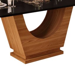 Mesa de Jantar Flora Tampo Chanfrado Curvo 170x90cm Dj Móveis - 2