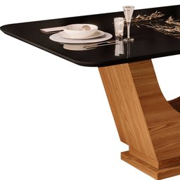 Mesa de Jantar Flora Tampo Chanfrado Curvo 170x90cm Dj Móveis - 3