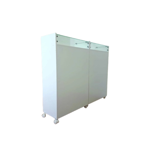 Kit 2 Balcões com Tampo de Vidro Solução Completa para Exposição e Organização