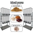Ver imagem 6 de Dispenser 10 Módulos 35 Litros ou 15 Kilos Armazenamento Ração Grãos Cereais Full Preto Plast Penser