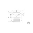 Ver imagem 3 de Tanque de Encaixe Tramontina Hera 25l em Aço Inox 40x40cm Acetinado 94403107