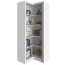 Ver imagem 4 de Armário Estante de Canto Aberto com 6 Prateleira Branco Escritório Home Office Branco Me4132