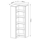 Ver imagem 2 de Armário Estante de Canto Aberto com 6 Prateleira Branco Escritório Home Office Branco Me4132
