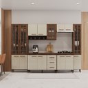 Ver imagem 1 de Cozinha Modulada Completa Fidelitá Viena 6 Peças 295cm 15 Portas 3 Gavetas com Tampo