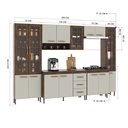 Ver imagem 4 de Cozinha Modulada Completa Fidelitá Viena 6 Peças 295cm 15 Portas 3 Gavetas com Tampo