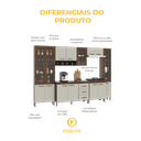 Ver imagem 5 de Cozinha Modulada Completa Fidelitá Viena 6 Peças 295cm 15 Portas 3 Gavetas com Tampo