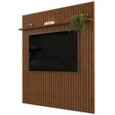 Ver imagem 1 de Painel para Tv 75 Polegadas Ripado 250x240cm Pratisk D04 Freijó - Mpozenato