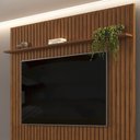 Ver imagem 6 de Painel para Tv 75 Polegadas Ripado 250x240cm Pratisk D04 Freijó - Mpozenato