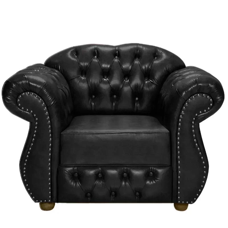 Poltrona Chesterfield Merlo Courano Preto / Decoracao , Sala estar, tv, recepção, barbearia