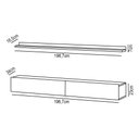 Ver imagem 2 de Bancada Suspensa e Prateleira Slat Z49 197cm MDP com Gavetas Off White Mpozenato